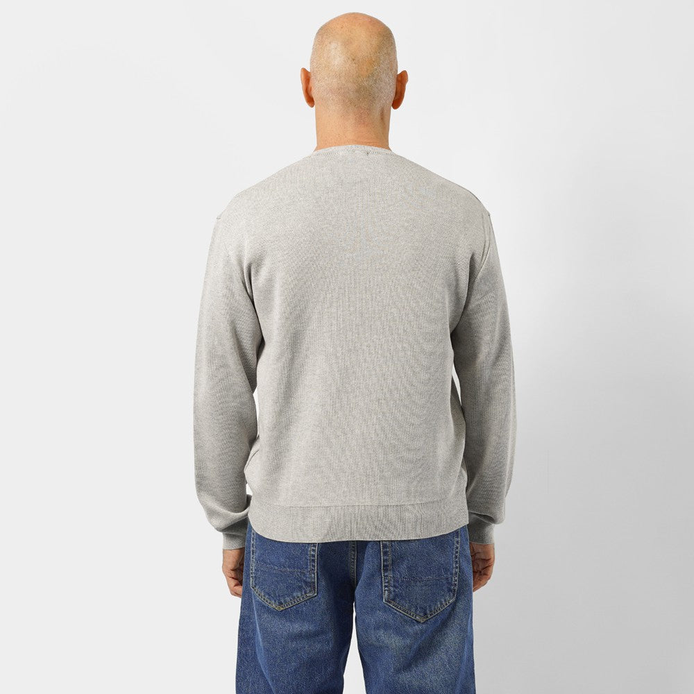 アウグストアール Augusto.R 233-62804 コットンニット クルーネック メンズ ミドルゲージニット セーター ミドルゲージ 長袖 ニット ブランド 日本製  ブラック  ネイビー グレー ダークブルー オレンジ ダークグリーン ベージュ ライトグレー ダークグレー 秋 冬