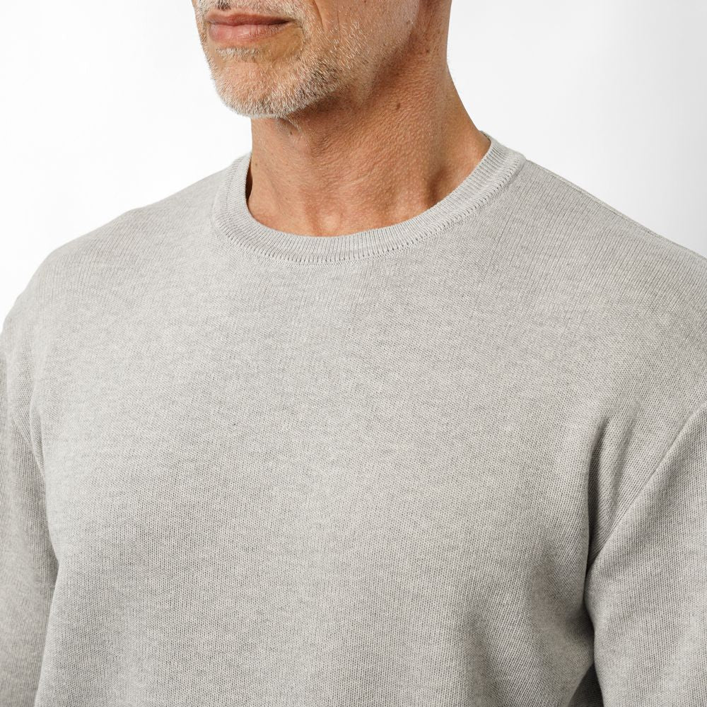 アウグストアール Augusto.R 233-62804 コットンニット クルーネック メンズ ミドルゲージニット セーター ミドルゲージ 長袖 ニット ブランド 日本製  ブラック  ネイビー グレー ダークブルー オレンジ ダークグリーン ベージュ ライトグレー ダークグレー 秋 冬