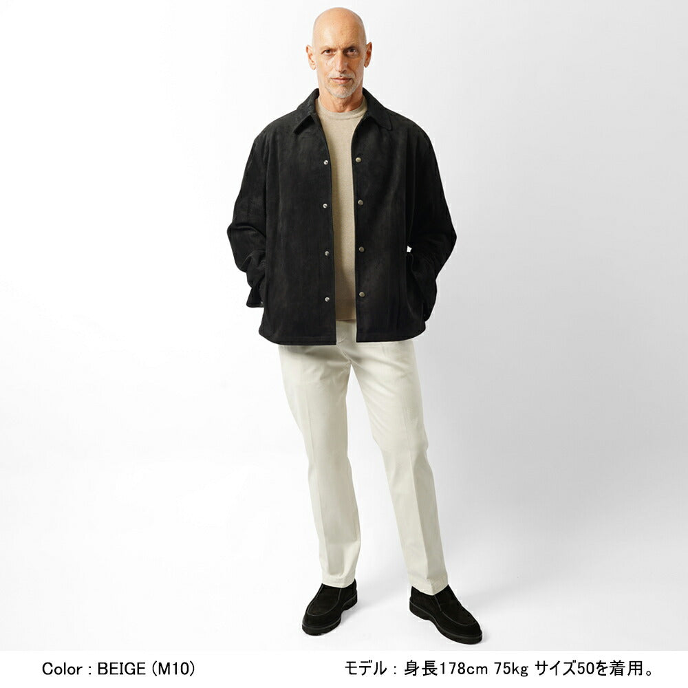 アウグストアール Augusto.R 233-62804 コットンニット クルーネック メンズ ミドルゲージニット セーター ミドルゲージ 長袖 ニット ブランド 日本製  ブラック  ネイビー グレー ダークブルー オレンジ ダークグリーン ベージュ ライトグレー ダークグレー 秋 冬