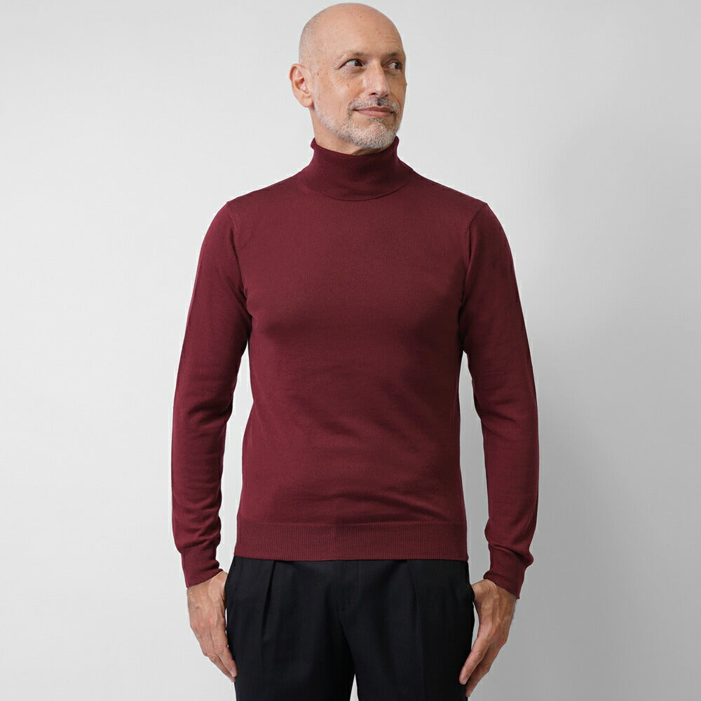 アレッサンドロルッピ ALESSANDRO LUPPI タートルネック ニット 25AW メンズ エクストラファインメリノウール 1224 ハイネックセーター メンズセーター メンズニット 薄手 シンプル カラー 薄手ニット ハイネック メリノウール インナー