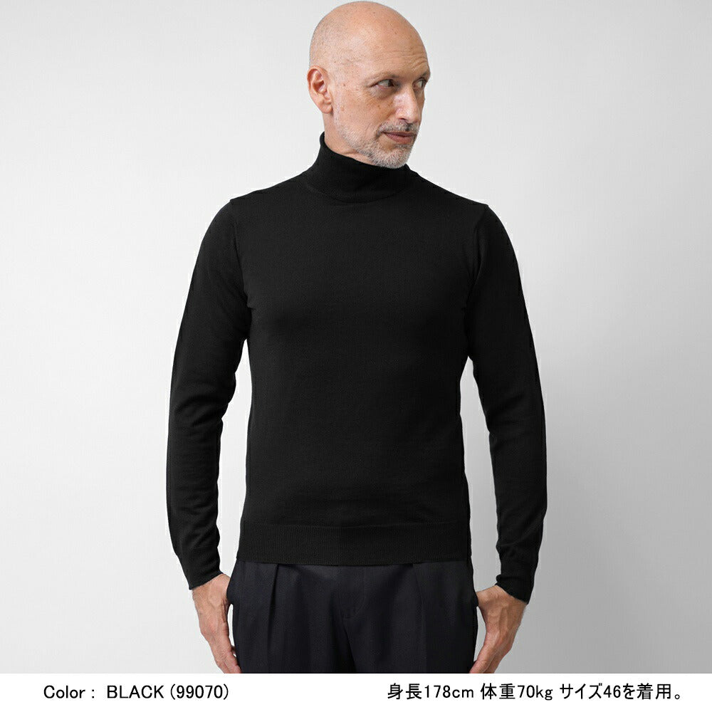 アレッサンドロルッピ ALESSANDRO LUPPI タートルネック ニット 25AW メンズ エクストラファインメリノウール 1224 ハイネックセーター メンズセーター メンズニット 薄手 シンプル カラー 薄手ニット ハイネック メリノウール インナー