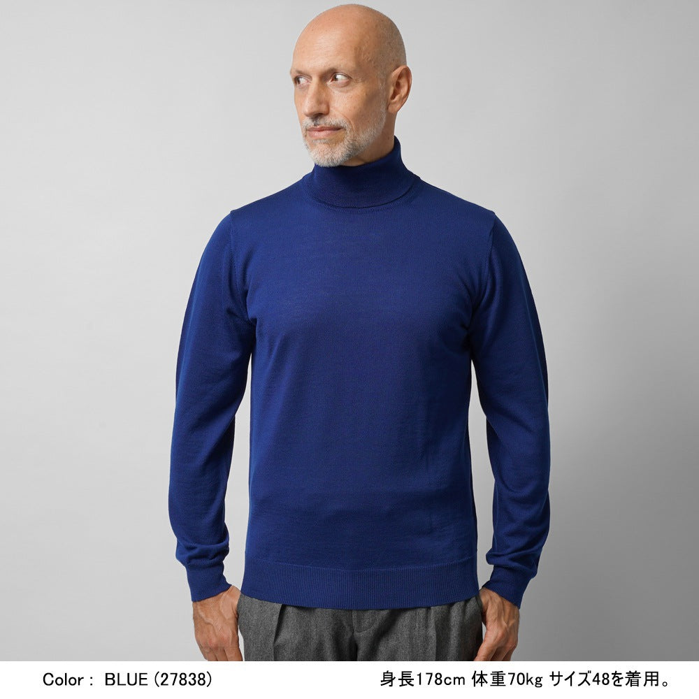 アレッサンドロルッピ ALESSANDRO LUPPI タートルネック ニット 25AW メンズ エクストラファインメリノウール 1224 ハイネックセーター メンズセーター メンズニット 薄手 シンプル カラー 薄手ニット ハイネック メリノウール インナー