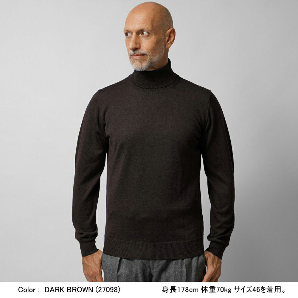 アレッサンドロルッピ ALESSANDRO LUPPI タートルネック ニット 25AW メンズ エクストラファインメリノウール 1224 ハイネックセーター メンズセーター メンズニット 薄手 シンプル カラー 薄手ニット ハイネック メリノウール インナー