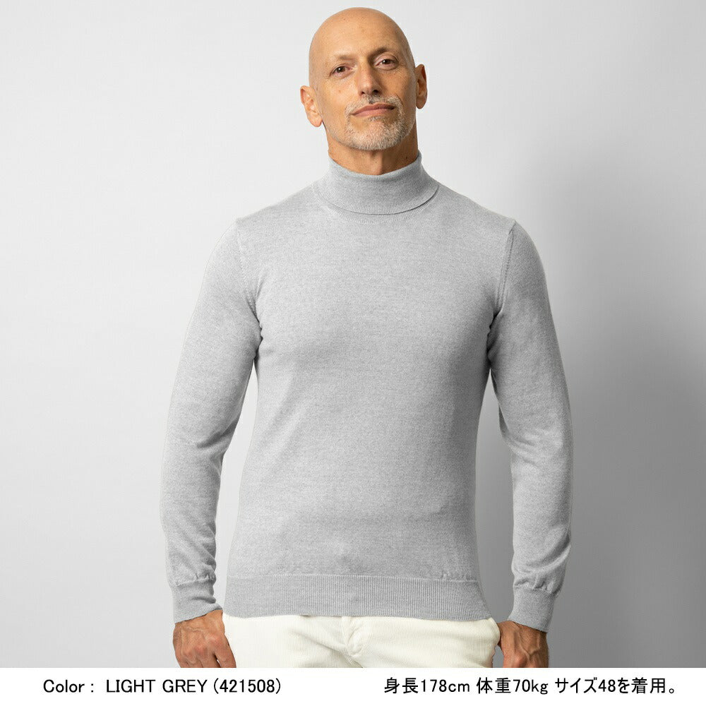 アレッサンドロルッピ ALESSANDRO LUPPI タートルネック ニット 25AW メンズ エクストラファインメリノウール 1224 ハイネックセーター メンズセーター メンズニット 薄手 シンプル カラー 薄手ニット ハイネック メリノウール インナー