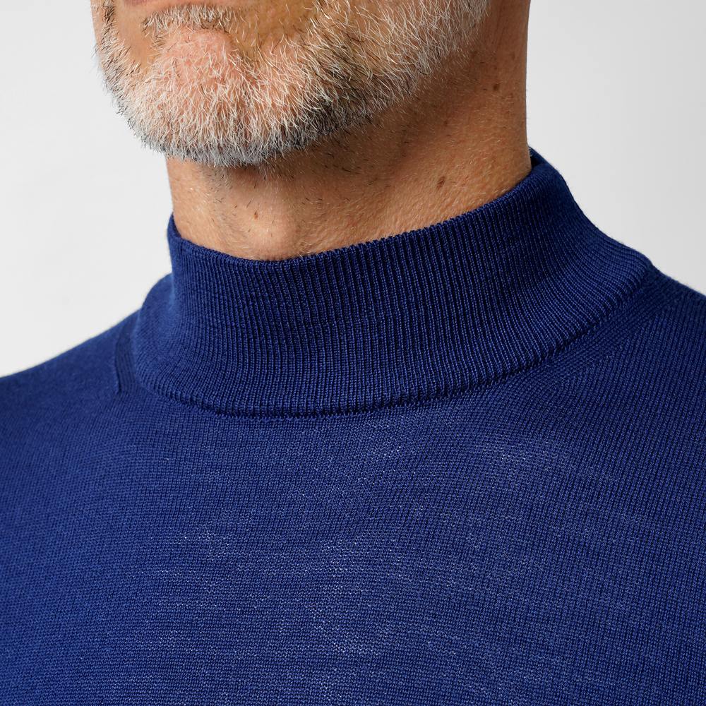 アレッサンドロルッピ ALESSANDRO LUPPI モックネック ハイネック ニット 1222 25AW メンズ ハイゲージ ウールニット エクストラファインメリノウール モックネックニット セーター 長袖 ブルー ブラック ネイビー ホワイト ワイン ブラウン グレー ベージュ