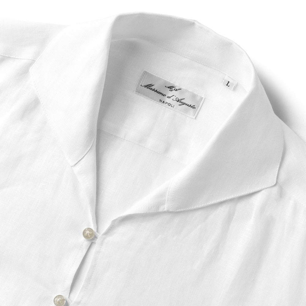 マッシモダウグスト Massimo d'Augusto カプリシャツ リネンシャツ ALAMARI 2014 リネン ホワイト ネイビー ブラック ベージュ ブラウン シャツ イタリア メンズ 長袖 カジュアル 夏 リネン 無地 スキッパー プルオーバー プルオーバーシャツ カプリ カプリ島