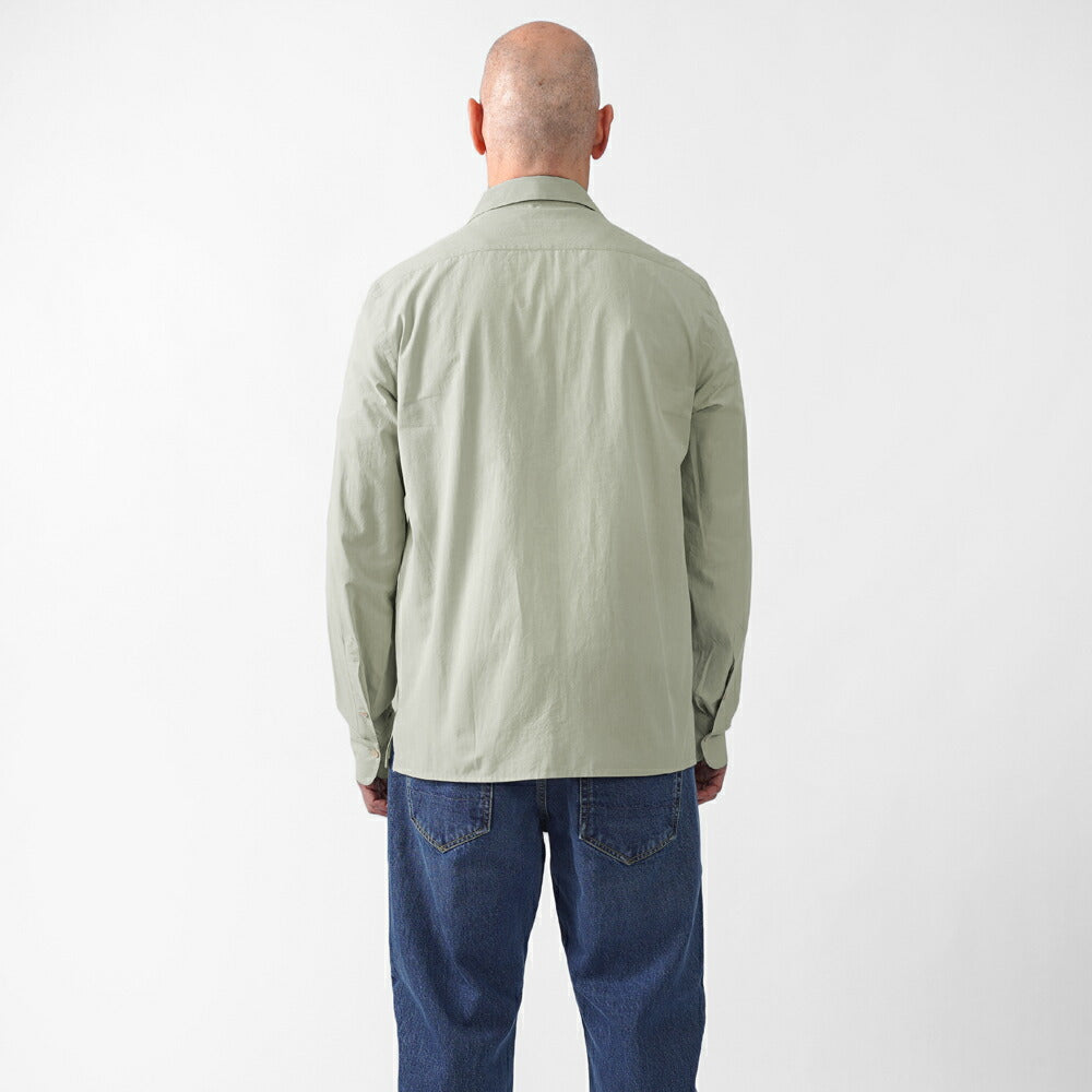 アレッサンドロゲラルディ ALESSANDRO GHERARDI オープンカラーシャツ BAHAMAS 7405 開襟シャツ コットン ライトブルー ライトグリーン イタリア メンズ 長袖 シャツ カジュアル シャツ 春 夏 無地 オープンカラー 開襟