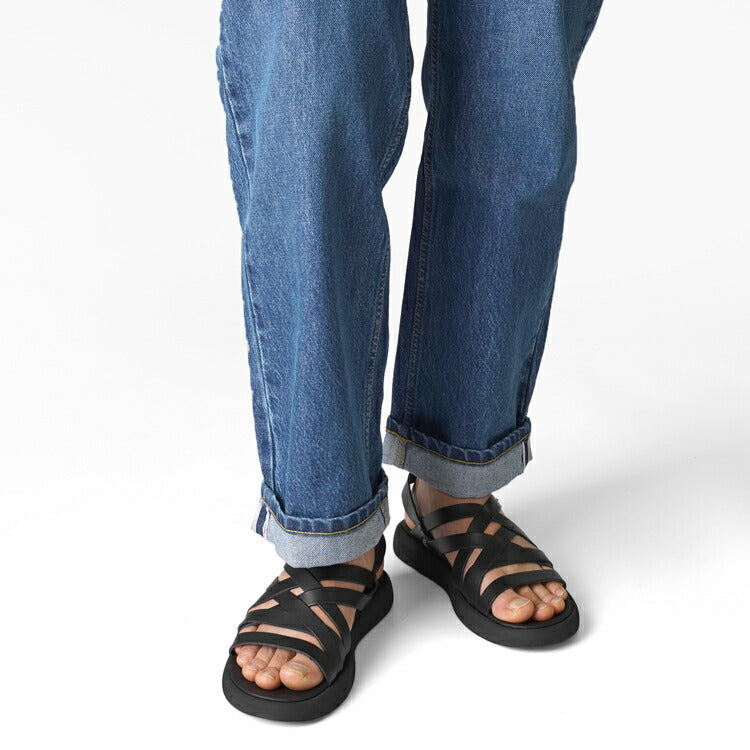 ブラドール BRADOR レザーサンダル 厚底 92506 NERO ブラック 黒 本革 高級 バックストラップサンダル メンズ ブランド 革 クッション 履き心地 シンプル カジュアル 男性 高級サンダル ブランドサンダル イタリア レザー メンズサンダル