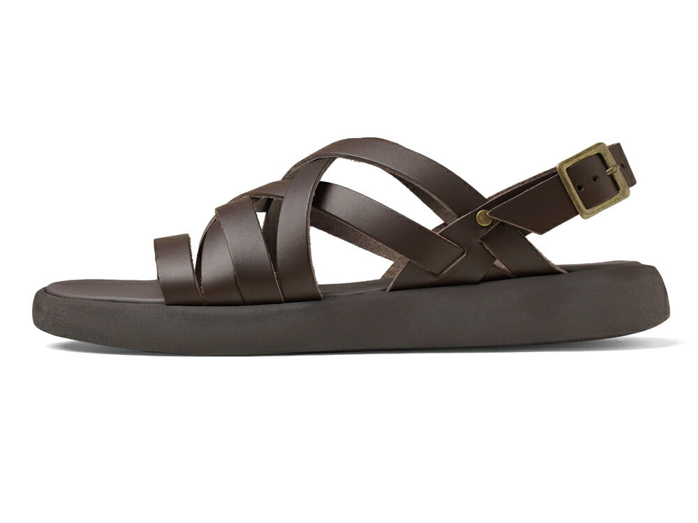 ブラドール BRADOR レザーサンダル 厚底 92506 T.MORO ブラウン 茶色 本革 高級 バックストラップサンダル メンズ ブランド 革 クッション 履き心地 シンプル カジュアル 男性 高級サンダル ブランドサンダル イタリア レザー メンズサンダル