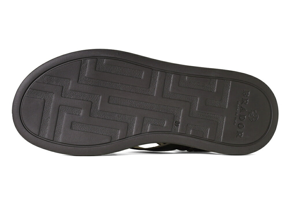 ブラドール BRADOR レザーサンダル 厚底 92506 T.MORO ブラウン 茶色 本革 高級 バックストラップサンダル メンズ ブランド 革 クッション 履き心地 シンプル カジュアル 男性 高級サンダル ブランドサンダル イタリア レザー メンズサンダル