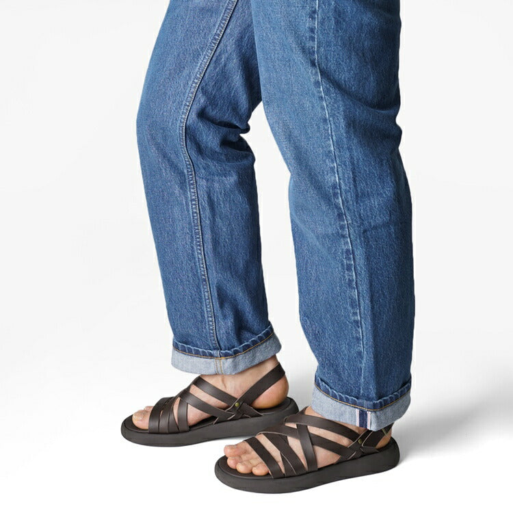 ブラドール BRADOR レザーサンダル 厚底 92506 T.MORO ブラウン 茶色 本革 高級 バックストラップサンダル メンズ ブランド 革 クッション 履き心地 シンプル カジュアル 男性 高級サンダル ブランドサンダル イタリア レザー メンズサンダル