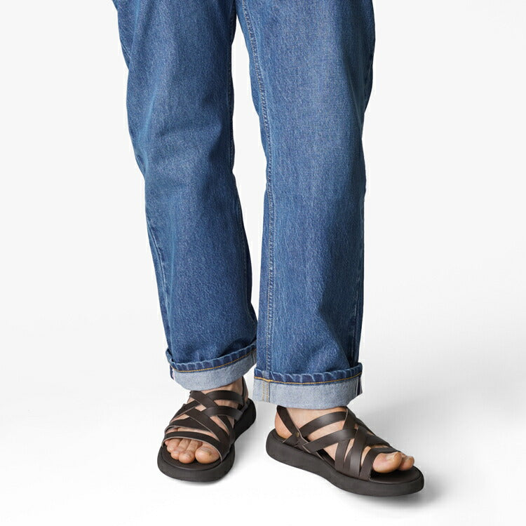 ブラドール BRADOR レザーサンダル 厚底 92506 T.MORO ブラウン 茶色 本革 高級 バックストラップサンダル メンズ ブランド 革 クッション 履き心地 シンプル カジュアル 男性 高級サンダル ブランドサンダル イタリア レザー メンズサンダル