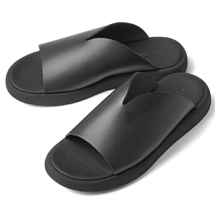 ブラドール BRADOR レザーサンダル 厚底 92571 NERO ブラック / 黒 本革 高級 サンダル メンズ ブランド 革 クッション 履き心地 シンプル カジュアル 男性 高級サンダル ブランドサンダル イタリア レザー メンズサンダル