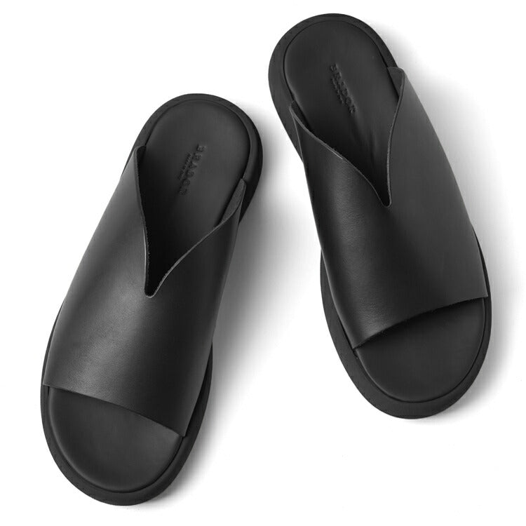 ブラドール BRADOR レザーサンダル 厚底 92571 NERO ブラック / 黒 本革 高級 サンダル メンズ ブランド 革 クッション 履き心地 シンプル カジュアル 男性 高級サンダル ブランドサンダル イタリア レザー メンズサンダル