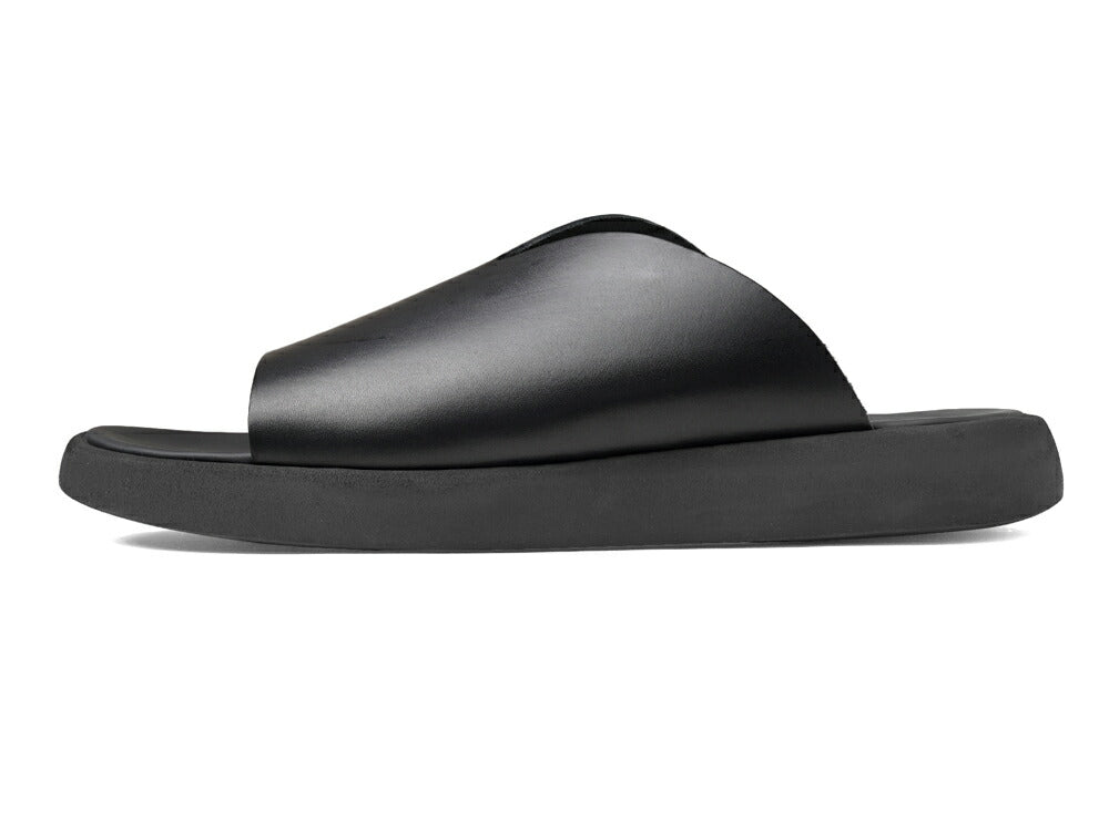 ブラドール BRADOR レザーサンダル 厚底 92571 NERO ブラック / 黒 本革 高級 サンダル メンズ ブランド 革 クッション 履き心地 シンプル カジュアル 男性 高級サンダル ブランドサンダル イタリア レザー メンズサンダル