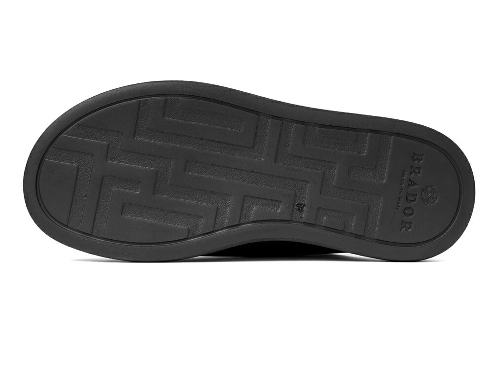 ブラドール BRADOR レザーサンダル 厚底 92571 NERO ブラック / 黒 本革 高級 サンダル メンズ ブランド 革 クッション 履き心地 シンプル カジュアル 男性 高級サンダル ブランドサンダル イタリア レザー メンズサンダル