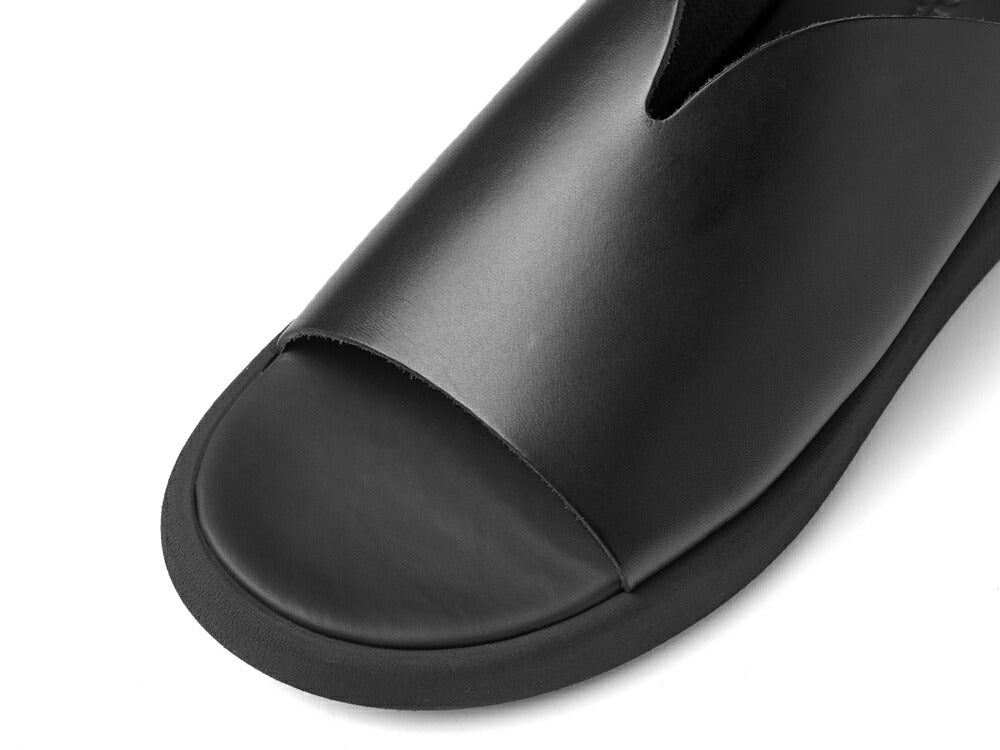 ブラドール BRADOR レザーサンダル 厚底 92571 NERO ブラック / 黒 本革 高級 サンダル メンズ ブランド 革 クッション 履き心地 シンプル カジュアル 男性 高級サンダル ブランドサンダル イタリア レザー メンズサンダル