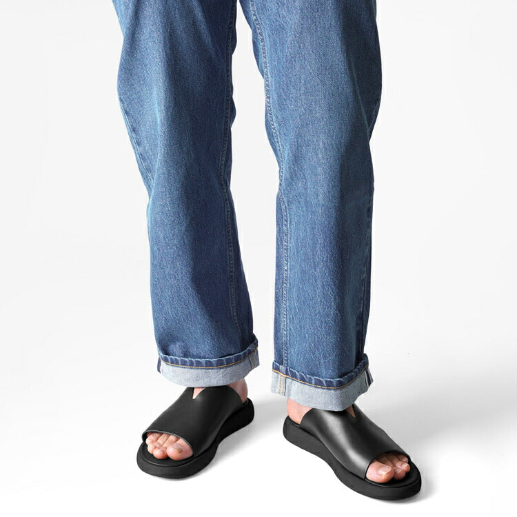 ブラドール BRADOR レザーサンダル 厚底 92571 NERO ブラック / 黒 本革 高級 サンダル メンズ ブランド 革 クッション 履き心地 シンプル カジュアル 男性 高級サンダル ブランドサンダル イタリア レザー メンズサンダル