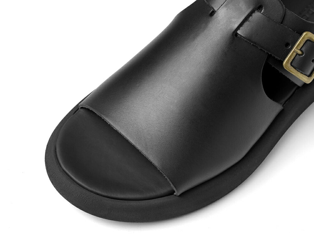 ブラドール BRADOR レザーサンダル 厚底 92873 NERO ブラック 黒 本革 高級 バックストラップサンダル メンズ ブランド 革 クッション 履き心地 シンプル カジュアル 男性 高級サンダル ブランドサンダル イタリア レザー メンズサンダル