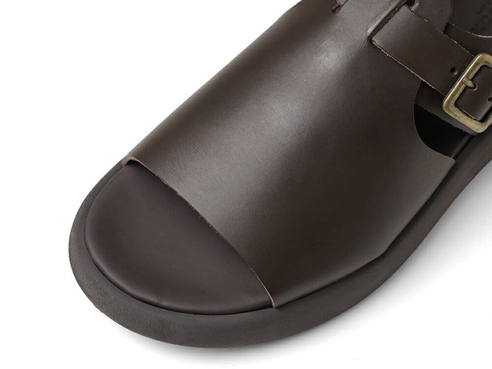 ブラドール BRADOR レザーサンダル 厚底 92873 T.MORO ブラウン 茶色 本革 高級 バックストラップサンダル メンズ ブランド 革 クッション 履き心地 シンプル カジュアル 男性 高級サンダル ブランドサンダル イタリア レザー メンズサンダル