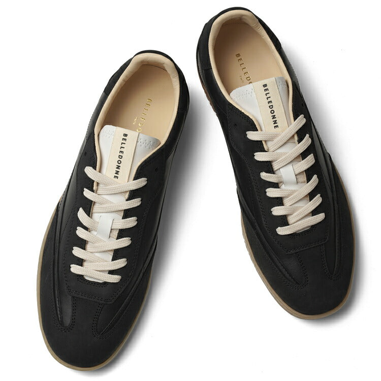 ベルドンヌ BELLEDONNE スニーカー B7 ジャーマントレーナー スエード ブラック BLACK 軽量ソール レザー メンズ スポーツ スニーカー フランス プレミアム ラグスポ シンプル ブランド 本革 革スニーカー 高級スニーカー 黒スニーカー メンズスニーカー インポート