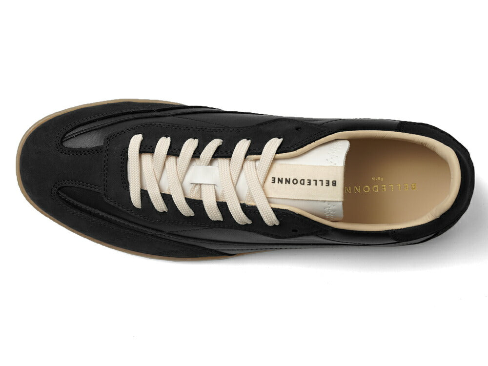 ベルドンヌ BELLEDONNE スニーカー B7 ジャーマントレーナー スエード ブラック BLACK 軽量ソール レザー メンズ スポーツ スニーカー フランス プレミアム ラグスポ シンプル ブランド 本革 革スニーカー 高級スニーカー 黒スニーカー メンズスニーカー インポート