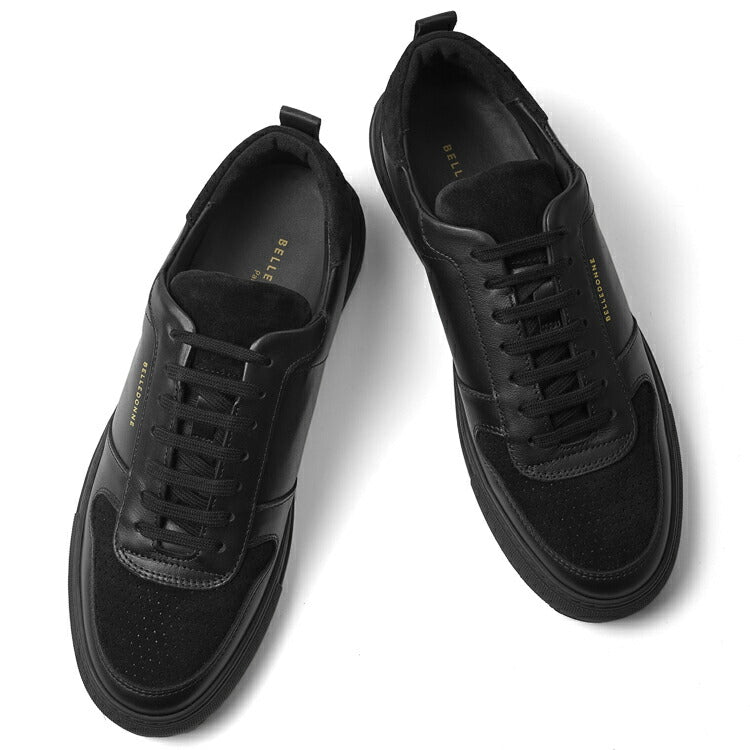 ベルドンヌ BELLEDONNE スニーカー B0 FULL BLACK 軽量ソール レザー スエード ブラック メンズ スポーツ スニーカー フランス プレミアム ラグスポ シンプル ブランド 本革 きれいめ 革スニーカー 高級スニーカー  黒スニーカー メンズスニーカー インポート
