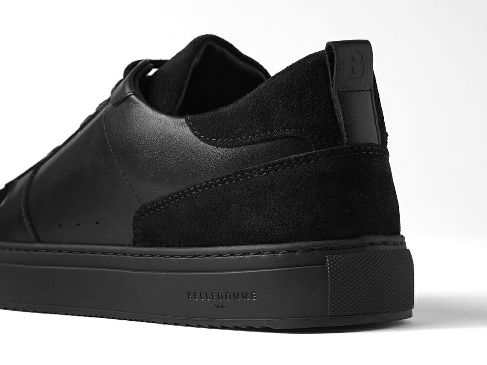 ベルドンヌ BELLEDONNE スニーカー B0 FULL BLACK 軽量ソール レザー スエード ブラック メンズ スポーツ スニーカー フランス プレミアム ラグスポ シンプル ブランド 本革 きれいめ 革スニーカー 高級スニーカー  黒スニーカー メンズスニーカー インポート