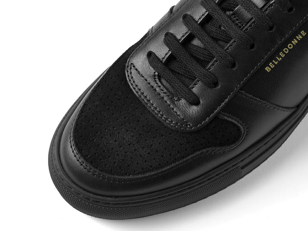 ベルドンヌ BELLEDONNE スニーカー B0 FULL BLACK 軽量ソール レザー スエード ブラック メンズ スポーツ スニーカー フランス プレミアム ラグスポ シンプル ブランド 本革 きれいめ 革スニーカー 高級スニーカー  黒スニーカー メンズスニーカー インポート