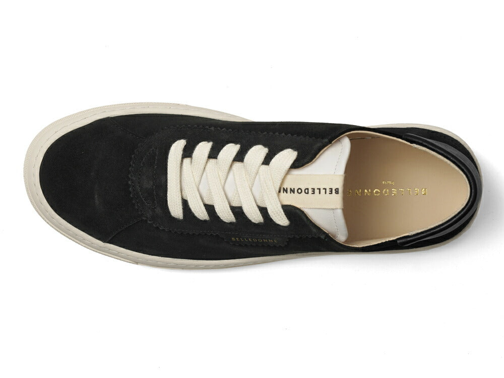 ベルドンヌ BELLEDONNE スニーカー B3 スエード ブラック MONOCHROME / BLACK   レザー メンズ スポーツ スニーカー フランス プレミアム ラグスポ シンプル ブランド 本革 きれいめ 革スニーカー 高級スニーカー 黒いスニーカー 黒スニーカー メンズスニーカー