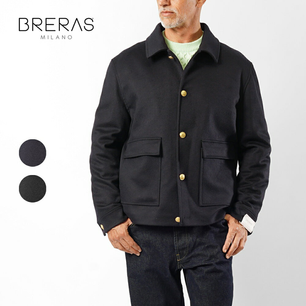 ブレラス BRERAS ブルゾン BELIZE C100 ウール ネイビー ブラック 25AW 25秋冬 ショートブルゾン ジャケット 銀ボタン 金ボタン メンズ ブランド ショート丈 カジュアル 高級 クラシコ イタリア