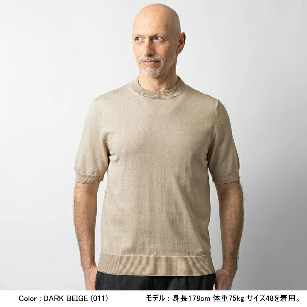 バフィー BAFY ニットTシャツ 1122 ブラック ネイビー ベージュ  ホワイト カーキ ミントグリーン ライトブルー 25SS イタリア メンズ 半袖 ニット 夏 春 薄手 サマーニット Tシャツ 24春夏 大人 大きいサイズ コットン 綿 無地 ブランド 白 黒 青 紺 トップス 半袖ニット