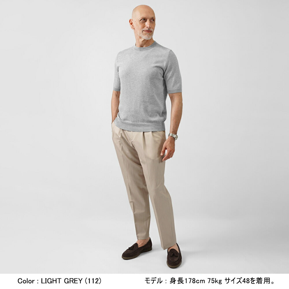 バフィー BAFY ニットTシャツ 1122 ブラック ネイビー ベージュ  ホワイト カーキ ミントグリーン ライトブルー 25SS イタリア メンズ 半袖 ニット 夏 春 薄手 サマーニット Tシャツ 24春夏 大人 大きいサイズ コットン 綿 無地 ブランド 白 黒 青 紺 トップス 半袖ニット