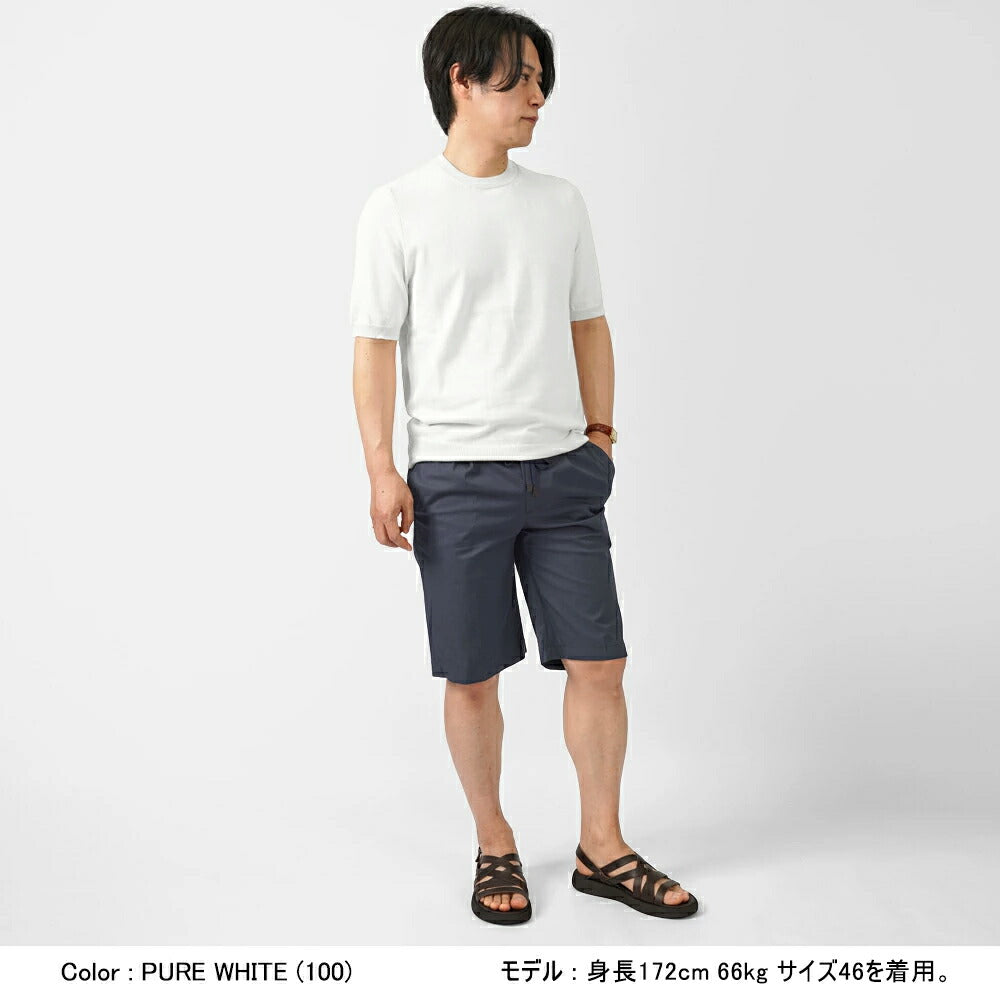 バフィー BAFY ニットTシャツ 1122 ブラック ネイビー ベージュ  ホワイト カーキ ミントグリーン ライトブルー 25SS イタリア メンズ 半袖 ニット 夏 春 薄手 サマーニット Tシャツ 24春夏 大人 大きいサイズ コットン 綿 無地 ブランド 白 黒 青 紺 トップス 半袖ニット