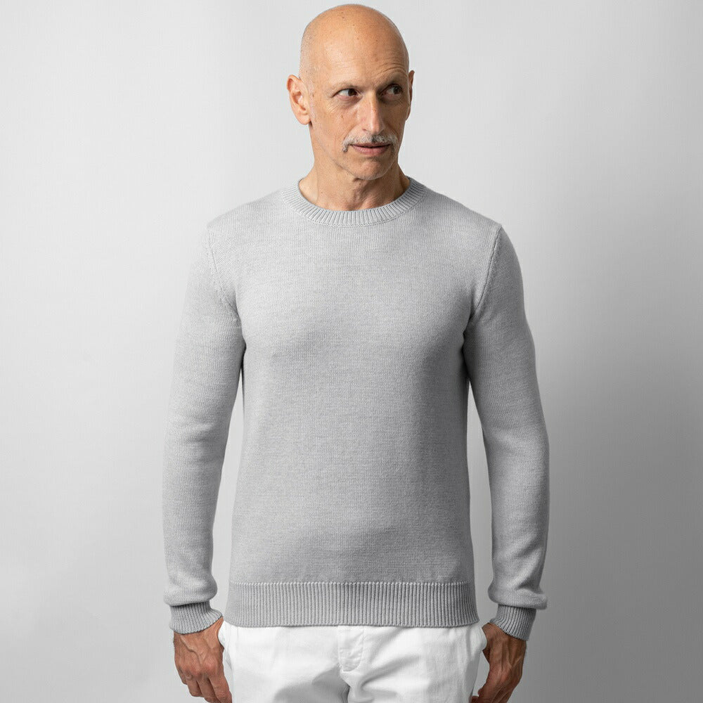 バフィー BAFY 4172 クルーネック ニット 7G メンズ ウール ミドルゲージニット メリノウール ウール100% 7ゲージ セーター ミドルゲージ 長袖 ブランド イタリア クルーネックニット ブラック  ネイビー グレー ピンク 秋 冬 シンプル メンズニット