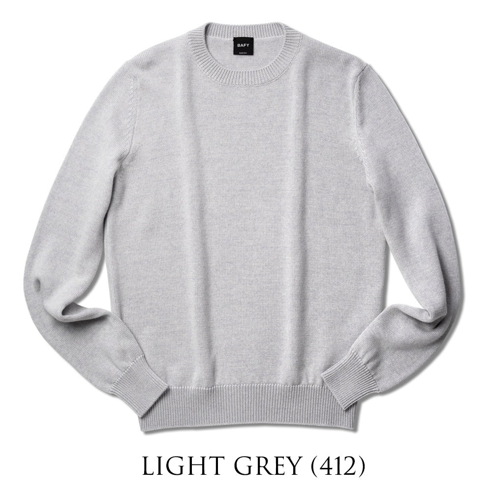 バフィー BAFY 4172 クルーネック ニット 7G メンズ ウール ミドルゲージニット メリノウール ウール100% 7ゲージ セーター ミドルゲージ 長袖 ブランド イタリア クルーネックニット ブラック  ネイビー グレー ピンク 秋 冬 シンプル メンズニット