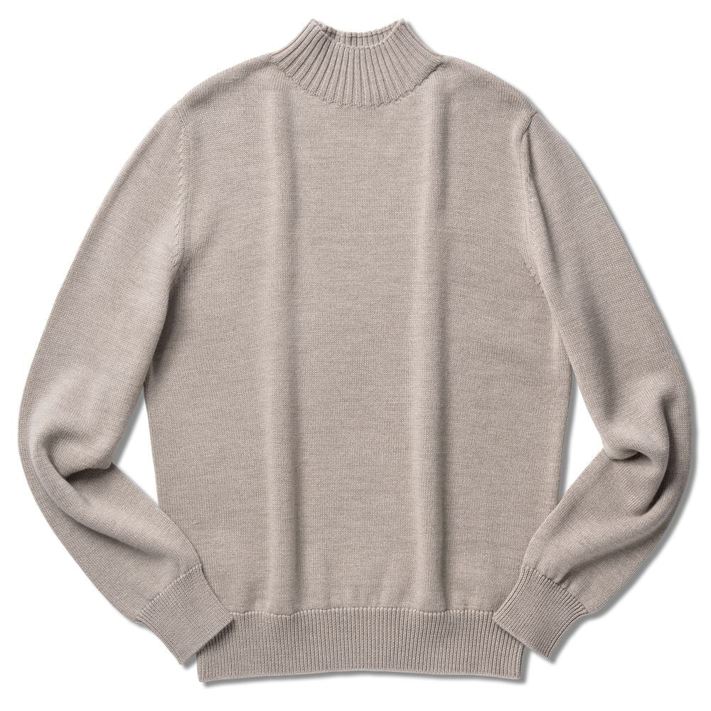 バフィー BAFY 4372 モックネックニット 7G ウール メンズ ミドルゲージニット メリノウール ウール100% 7ゲージ セーター ミドルゲージ 長袖 ニット ブランド ハイネックニット イタリア ハイネック モックネック ブラック  ネイビー グレー アイボリー ベージュ 秋 冬