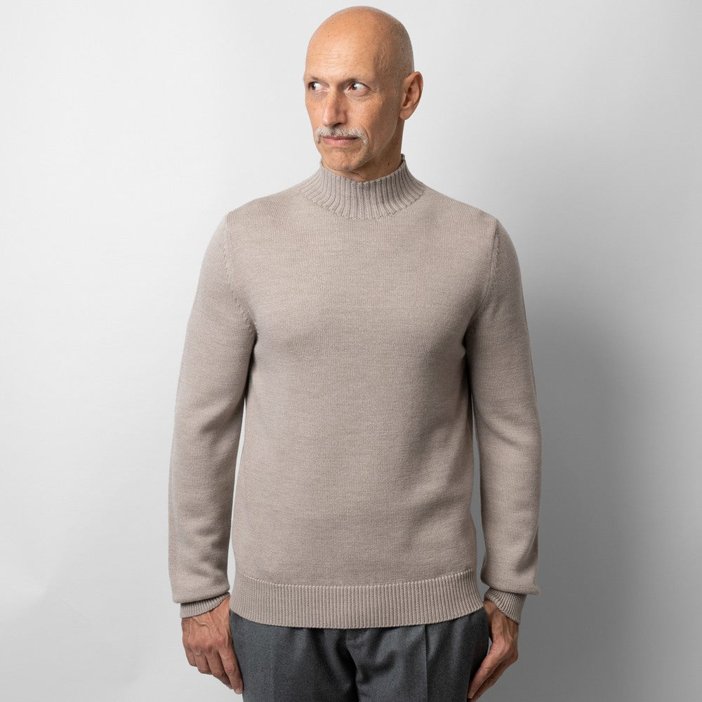 バフィー BAFY 4372 モックネックニット 7G ウール メンズ ミドルゲージニット メリノウール ウール100% 7ゲージ セーター ミドルゲージ 長袖 ニット ブランド ハイネックニット イタリア ハイネック モックネック ブラック  ネイビー グレー アイボリー ベージュ 秋 冬