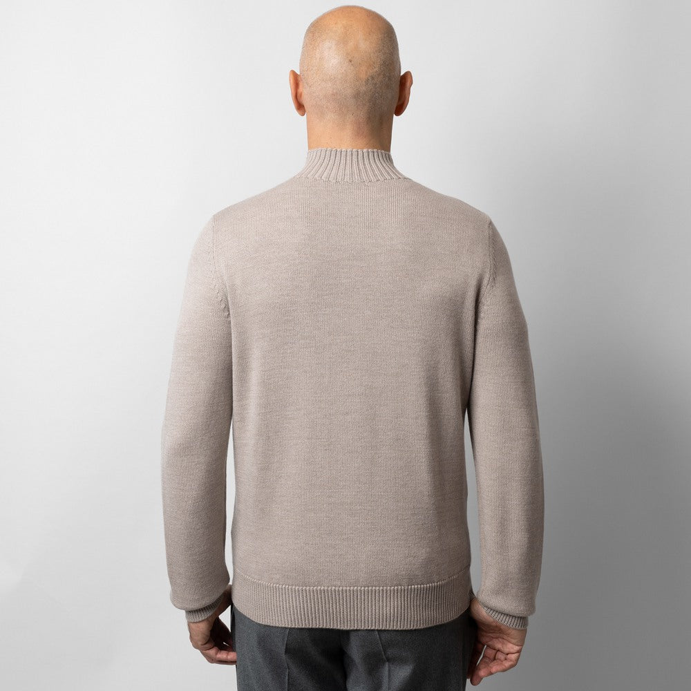 バフィー BAFY 4372 モックネックニット 7G ウール メンズ ミドルゲージニット メリノウール ウール100% 7ゲージ セーター ミドルゲージ 長袖 ニット ブランド ハイネックニット イタリア ハイネック モックネック ブラック  ネイビー グレー アイボリー ベージュ 秋 冬