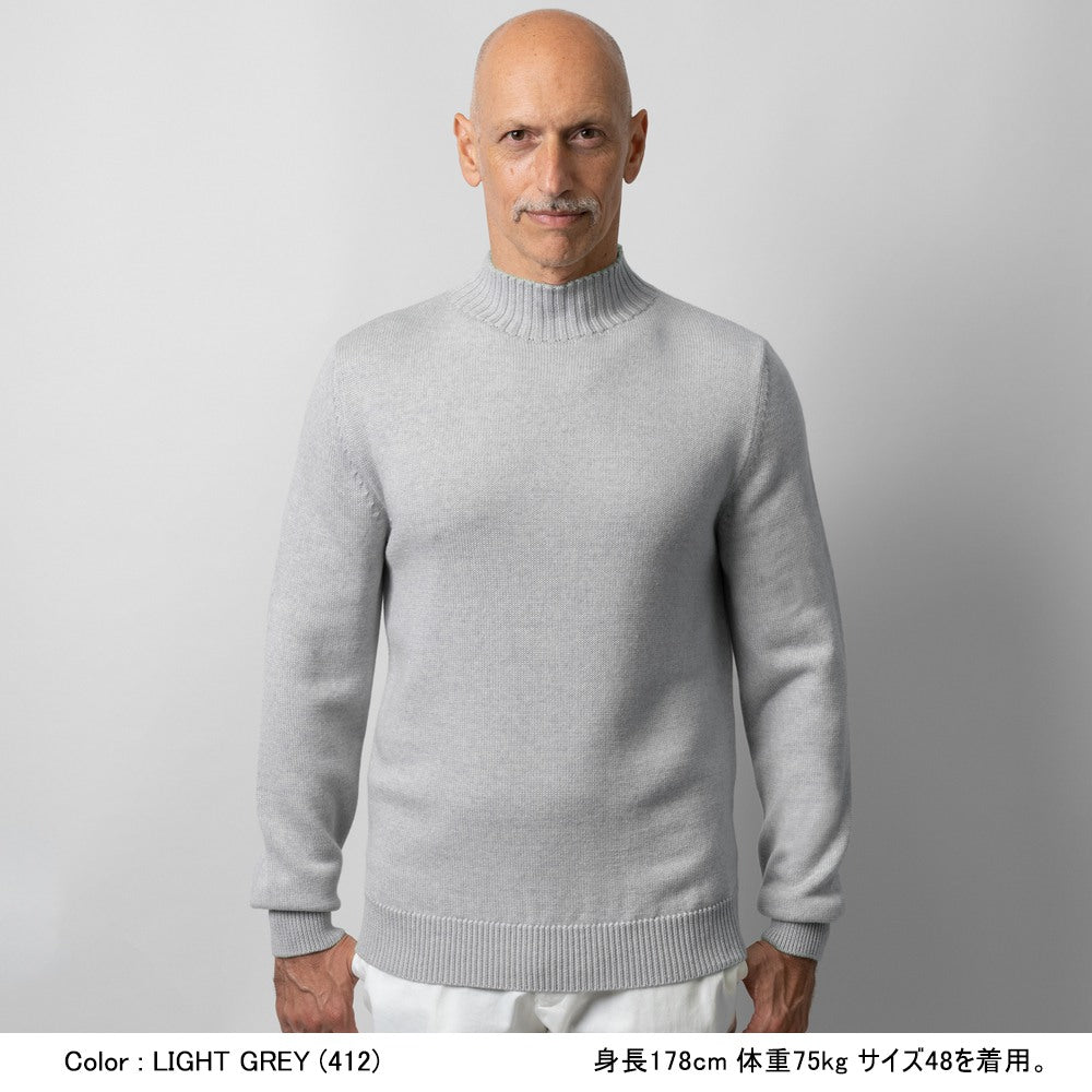 バフィー BAFY 4372 モックネックニット 7G ウール メンズ ミドルゲージニット メリノウール ウール100% 7ゲージ セーター ミドルゲージ 長袖 ニット ブランド ハイネックニット イタリア ハイネック モックネック ブラック  ネイビー グレー アイボリー ベージュ 秋 冬