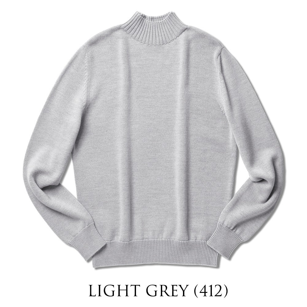 バフィー BAFY 4372 モックネックニット 7G ウール メンズ ミドルゲージニット メリノウール ウール100% 7ゲージ セーター ミドルゲージ 長袖 ニット ブランド ハイネックニット イタリア ハイネック モックネック ブラック  ネイビー グレー アイボリー ベージュ 秋 冬