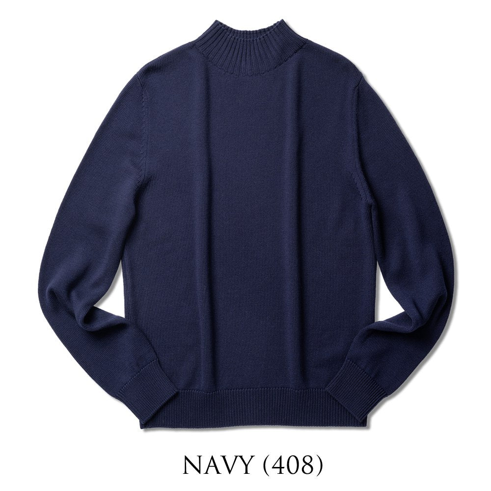 バフィー BAFY 4372 モックネックニット 7G ウール メンズ ミドルゲージニット メリノウール ウール100% 7ゲージ セーター ミドルゲージ 長袖 ニット ブランド ハイネックニット イタリア ハイネック モックネック ブラック  ネイビー グレー アイボリー ベージュ 秋 冬