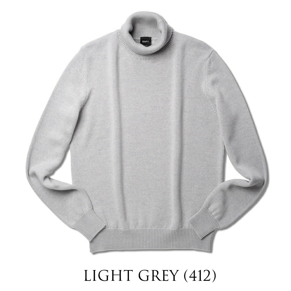 バフィー BAFY 4572 タートルネック ニット 7G ウール メンズ ミドルゲージニット タートルネックニット メリノウール 7ゲージ セーター ミドルゲージ 長袖 タートル ブランド メンズニット イタリア ハイネック 男性 ブラック  ネイビー グレー ピンク カーキ