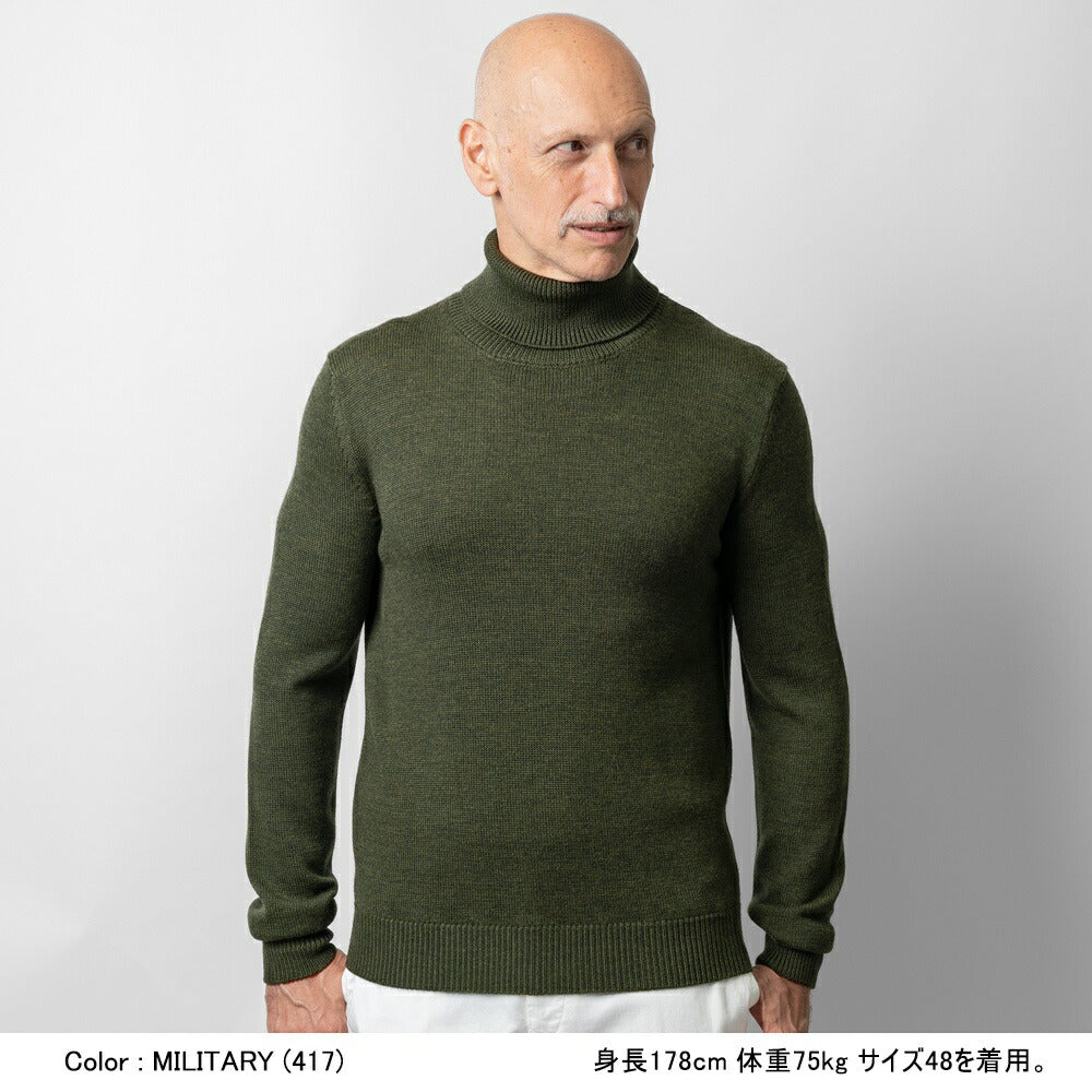 バフィー BAFY 4572 タートルネック ニット 7G ウール メンズ ミドルゲージニット タートルネックニット メリノウール 7ゲージ セーター ミドルゲージ 長袖 タートル ブランド メンズニット イタリア ハイネック 男性 ブラック  ネイビー グレー ピンク カーキ