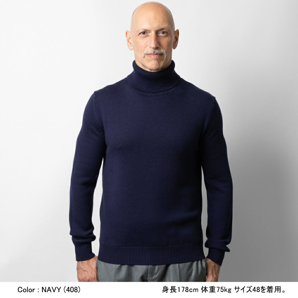 バフィー BAFY 4572 タートルネック ニット 7G ウール メンズ ミドルゲージニット タートルネックニット メリノウール 7ゲージ セーター ミドルゲージ 長袖 タートル ブランド メンズニット イタリア ハイネック 男性 ブラック  ネイビー グレー ピンク カーキ