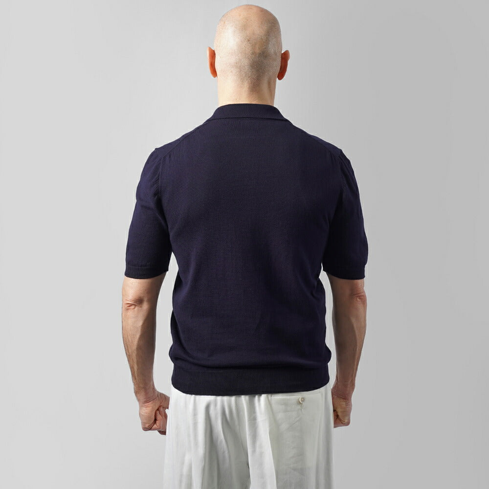 バフィー BAFY ニット ポロシャツ 1604TBM 金ボタン 銀ボタン ブルー ブラック ネイビー オフホワイト グレー カーキ ベージュ 25SS メンズ 夏 半袖 ニット ニットポロ サマーニット 薄手 イタリア Tシャツ 25春夏 大人 コットン 綿 無地 ブランド 春 黒 白 紺 トップス