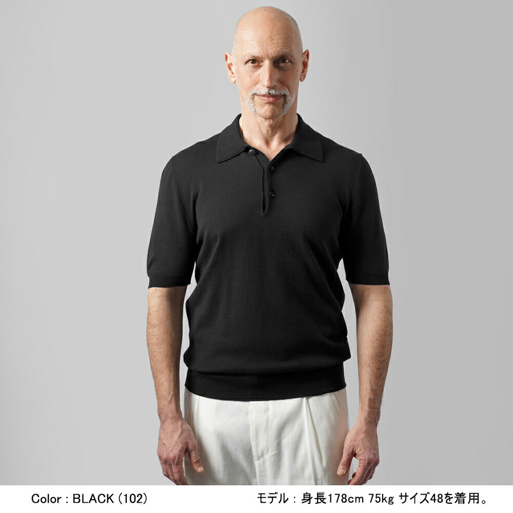 バフィー BAFY ニット ポロシャツ 1604TBM 金ボタン 銀ボタン ブルー ブラック ネイビー オフホワイト グレー カーキ ベージュ 25SS メンズ 夏 半袖 ニット ニットポロ サマーニット 薄手 イタリア Tシャツ 25春夏 大人 コットン 綿 無地 ブランド 春 黒 白 紺 トップス