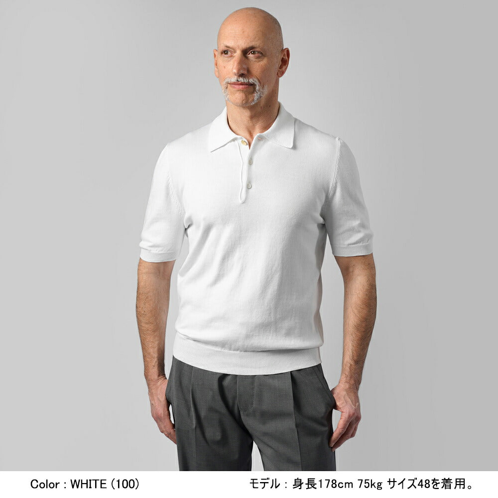 バフィー BAFY ニット ポロシャツ 1604TBM 金ボタン 銀ボタン ブルー ブラック ネイビー オフホワイト グレー カーキ ベージュ 25SS メンズ 夏 半袖 ニット ニットポロ サマーニット 薄手 イタリア Tシャツ 25春夏 大人 コットン 綿 無地 ブランド 春 黒 白 紺 トップス