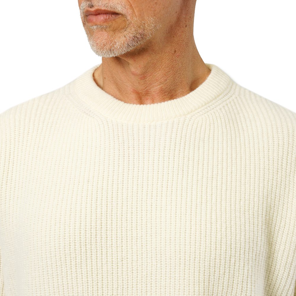 バフィー BAFY 31087 クルーネックニット ウール メンズ ミドルゲージニット リラックスフィット オーバーサイズ メリノウール ウール100% セーター ミドルゲージ 長袖 ニット ブランド イタリア  ブラック  ネイビー グレー オフホワイト 秋 冬