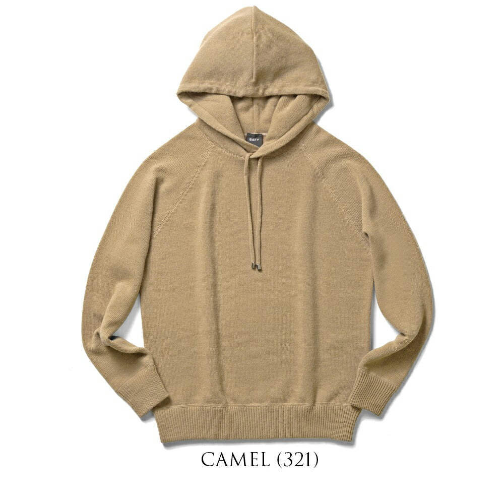 バフィー BAFY 3397STSI ニットフーディ 5G ミドルゲージニット パーカー メンズ ニット トップス ウール メンズニット カジュアル ニット フーディ フード フード付 ブランド イタリア シンプル ブラック ネイビー オフホワイト グレー ベージュ